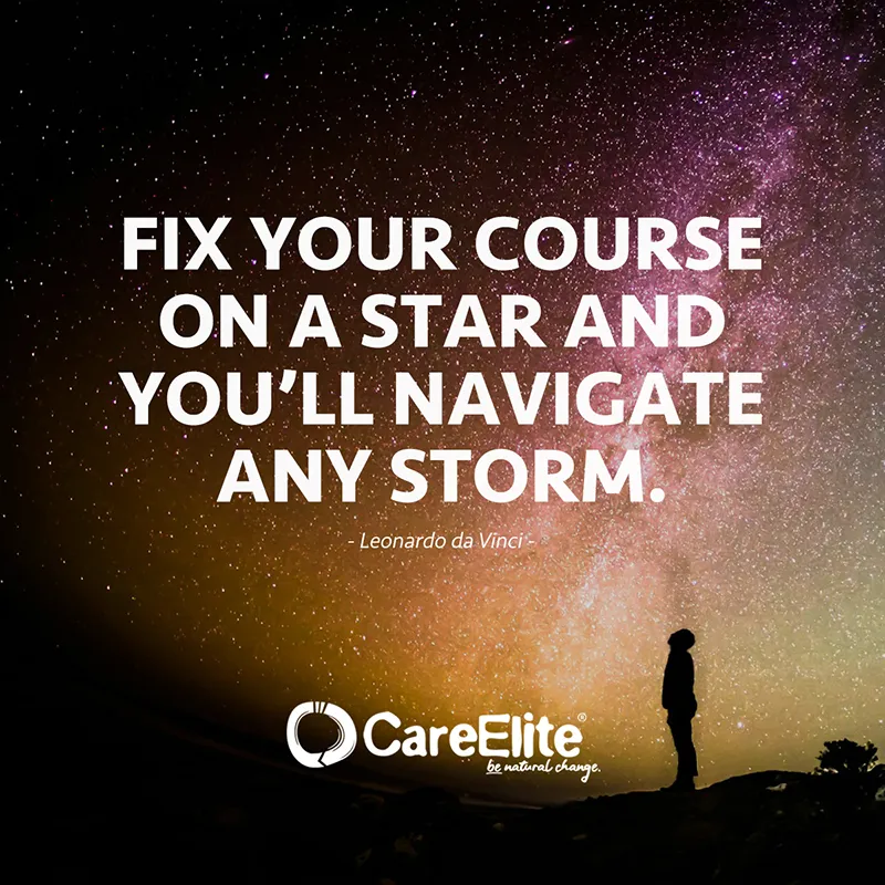 "Fix your course on a star and you’ll navigate any storm." (Leonardo da Vinci)