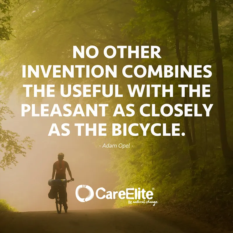 "No other invention combines the useful with the pleasant as closely as the bicycle." (Adam Opel)